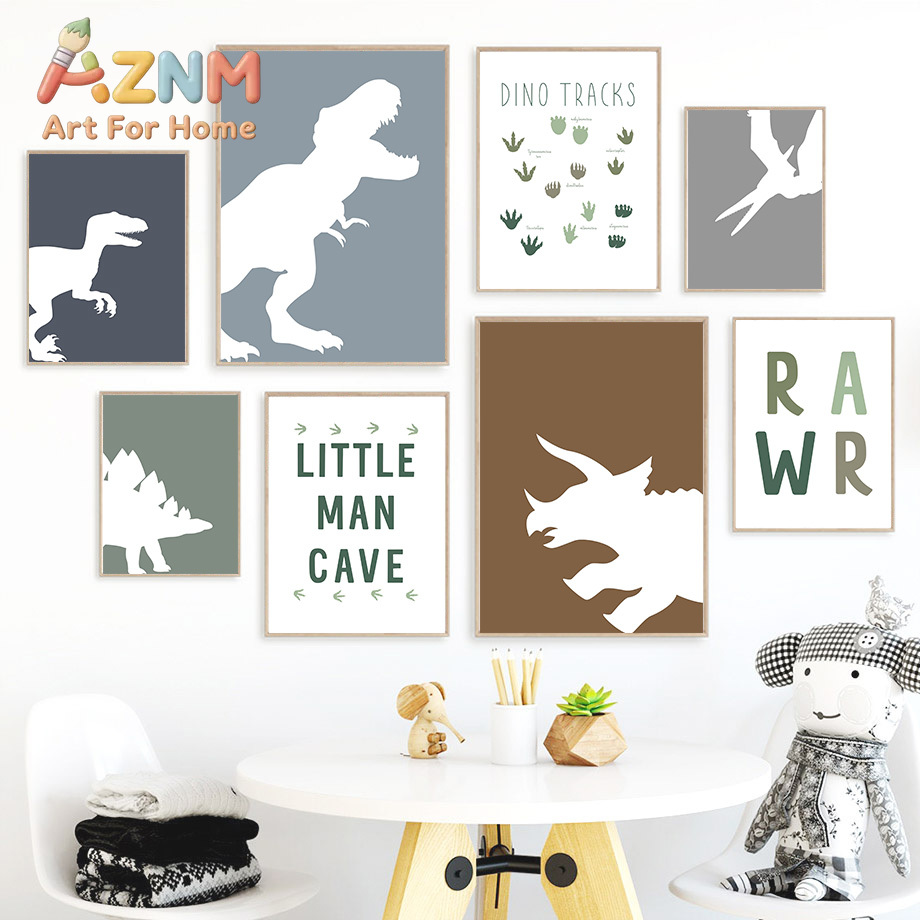 Baby Boy Nursery Quotes - Jurassic Dinosaur Tyrannosaurus Rex Triceratops Quotes