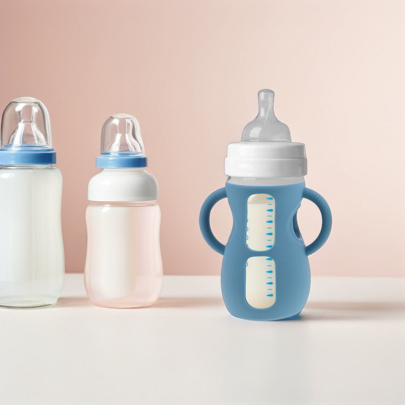 Baby Nursery Nurse - 2Pcs Baby Bottle Sleeves Silicone Nursing
