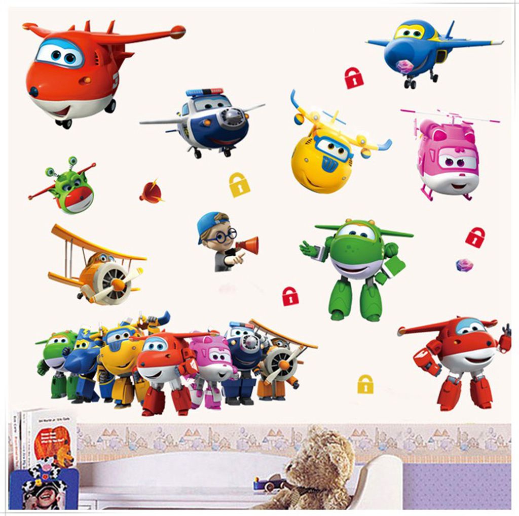 Hot Cartoon Super Wings Deform - đánh giá và giá Baby Nursery Labels