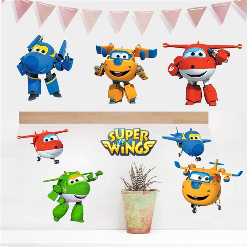 Hot Cartoon Super Wings Deform - đánh giá và giá Baby Nursery Labels