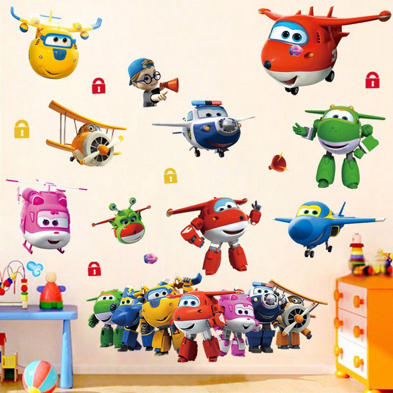 Hot Cartoon Super Wings Deform - đánh giá và giá Baby Nursery Labels