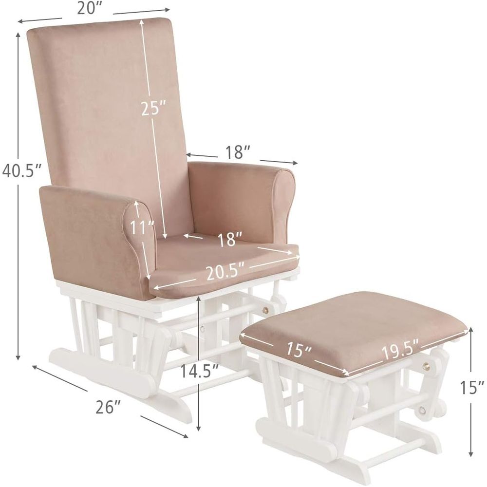Baby Glider and Ottoman Cushio - đánh giá và giá Baby Nursery Nurse