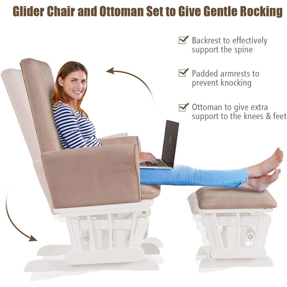 Baby Glider and Ottoman Cushio - đánh giá và giá Baby Nursery Nurse