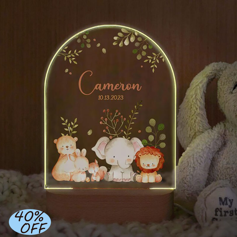 Custom Name Baby Night Light P - đánh giá và giá Baby Nursery Night Light