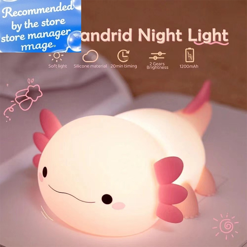 Cute Axolotl Night Light Silic - đánh giá và giá Baby Nursery Night Light