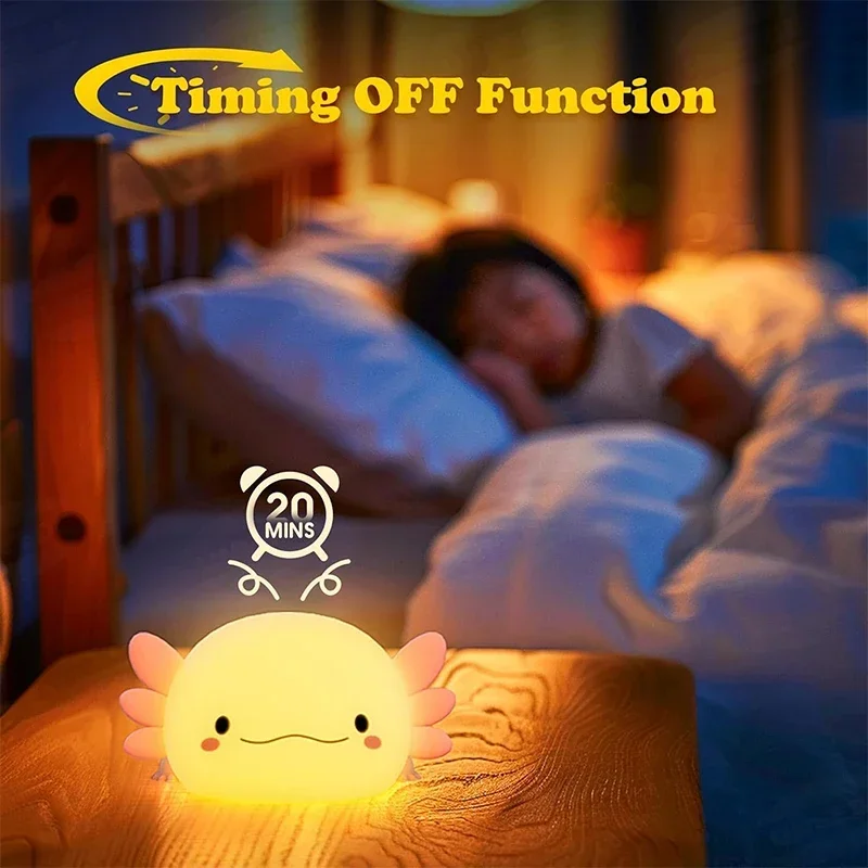 Cute Axolotl Night Light Silic - đánh giá và giá Baby Nursery Night Light
