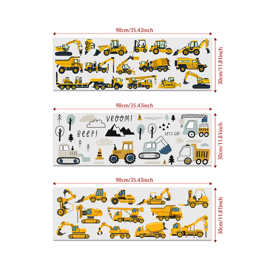 Cartoon Excavator Engineering  - đánh giá và giá Baby Nursery Labels