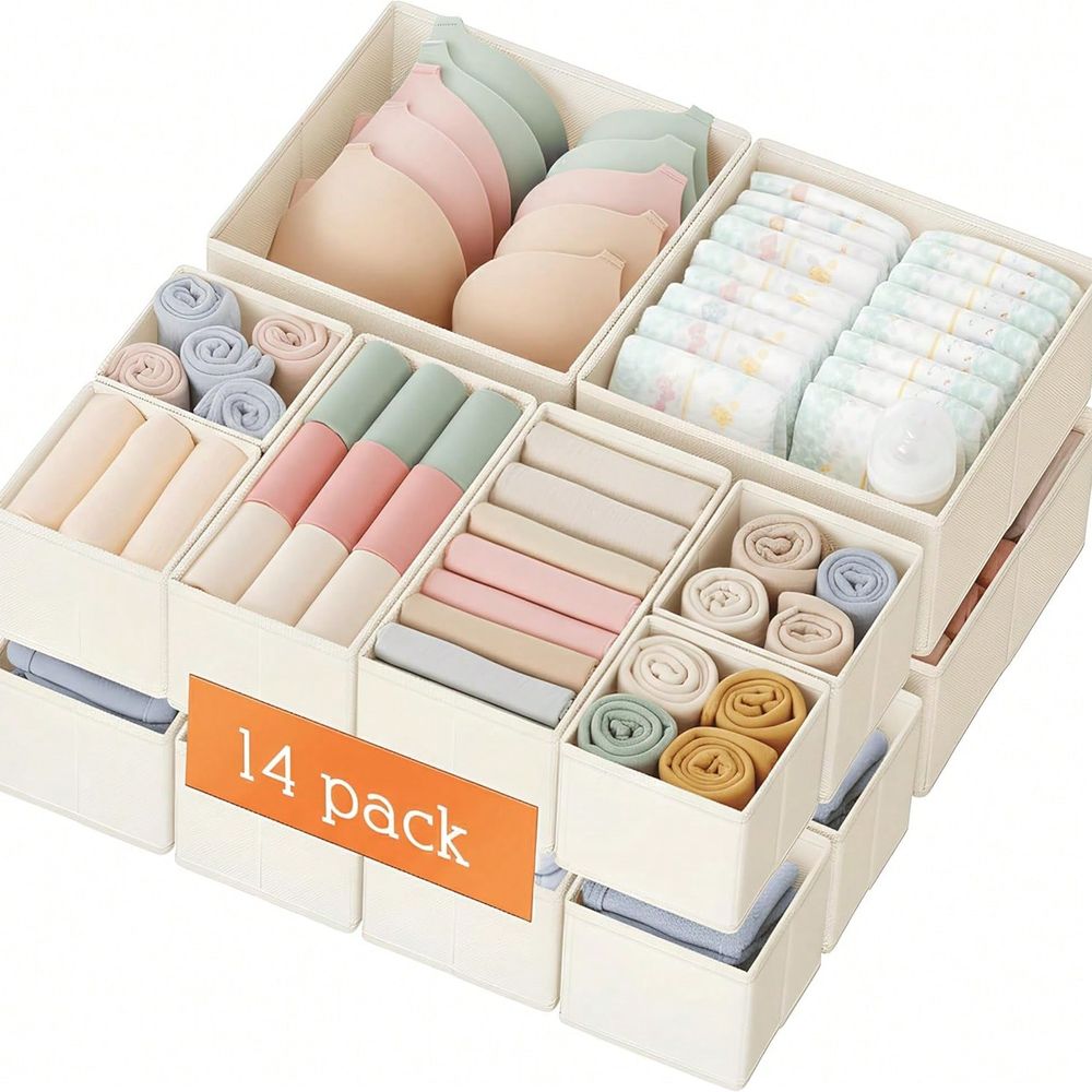 14PCS Drawer Organizer Clothes - đánh giá và giá Baby Nursery Closet Organization