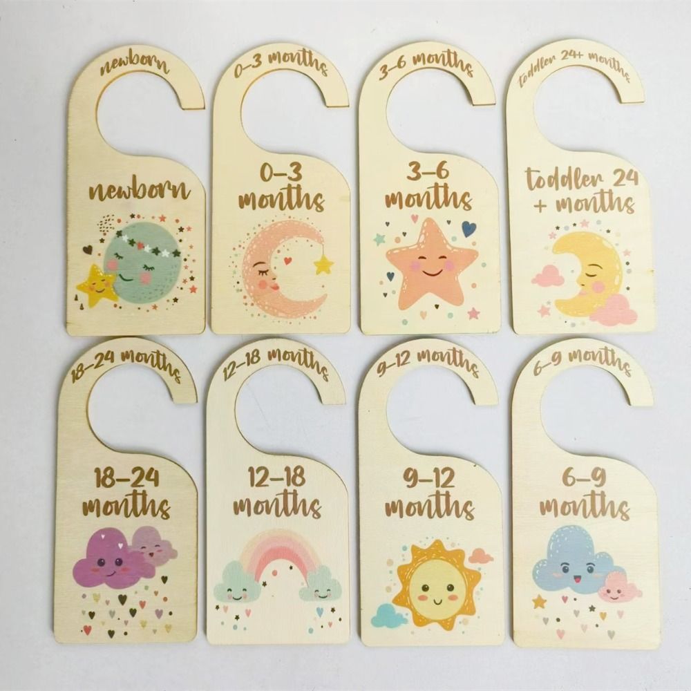 7/8Pcs Wood Baby Closet Divide - đánh giá và giá Baby Nursery Labels
