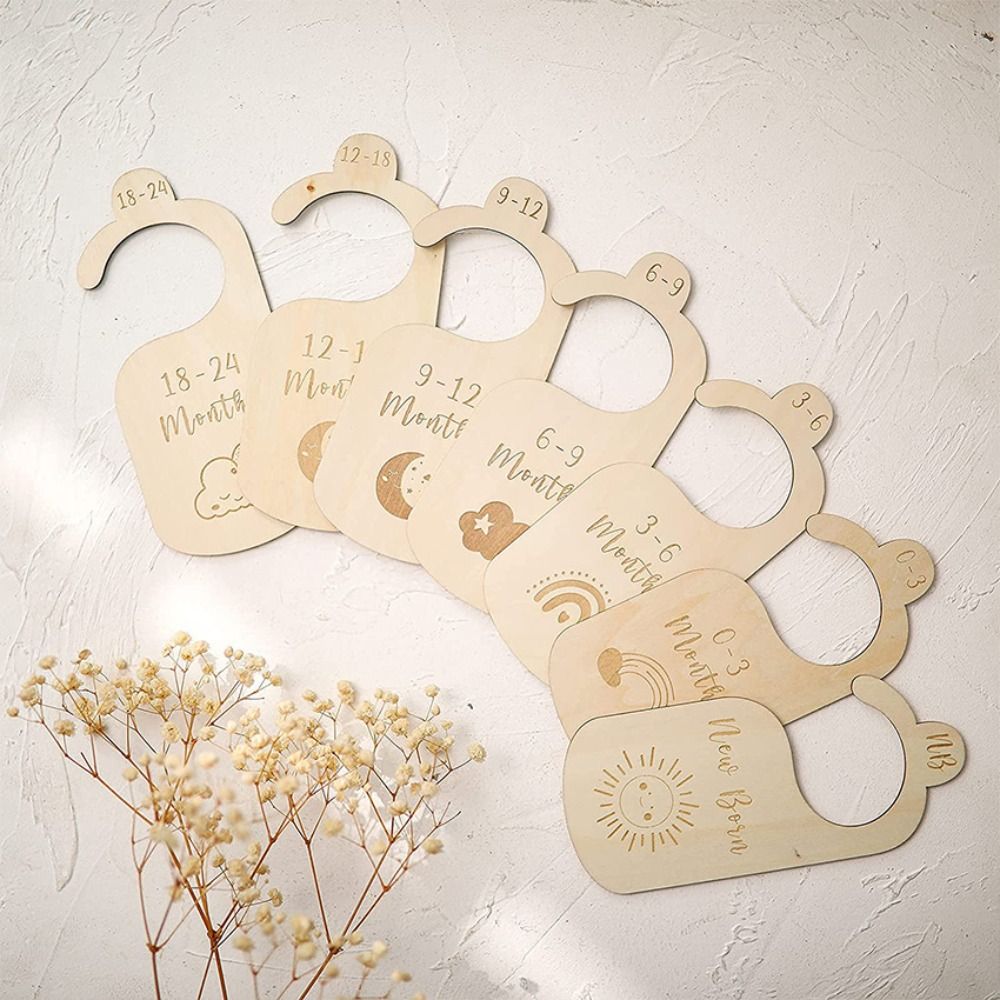 7/8Pcs Wood Baby Closet Divide - đánh giá và giá Baby Nursery Labels