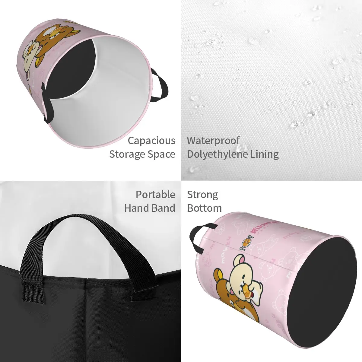 Kawaii Cartoon Rilakkuma Bear  - đánh giá và giá Laundry Hamper Nursery