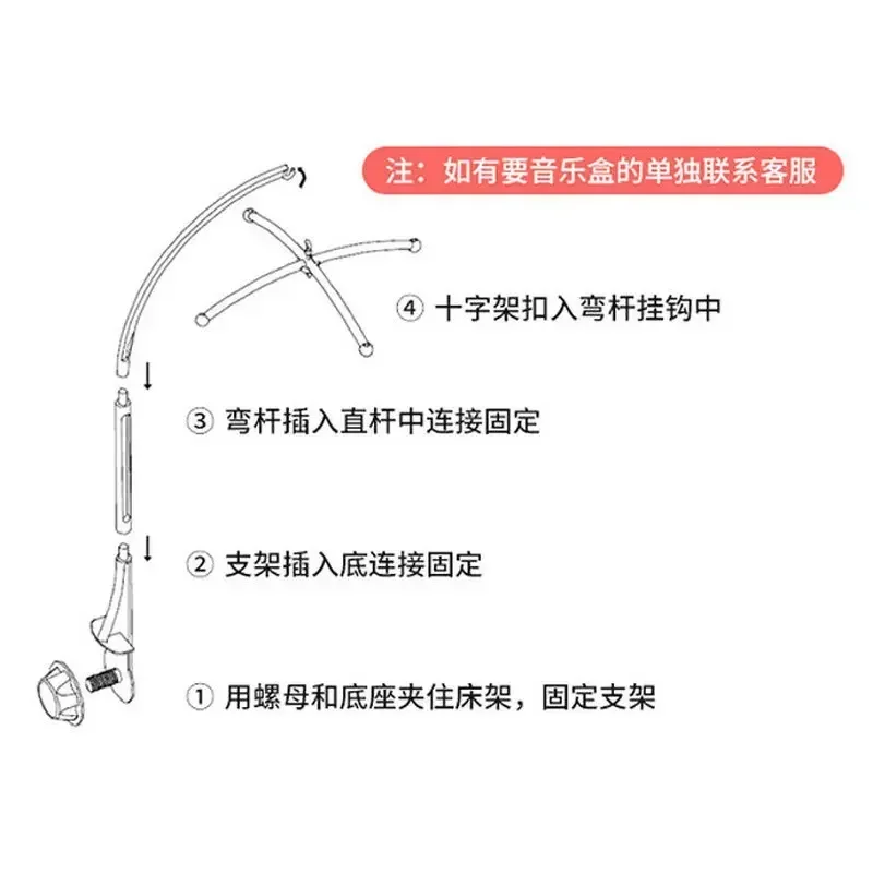 Baby Crib Bell Animal Music Bo - đánh giá và giá Crib Mobile Musical