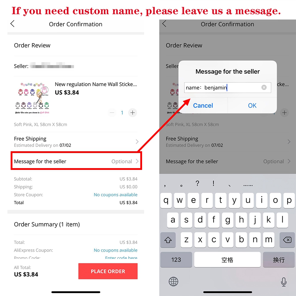 YOUR TEXT Vinyl Decal Sticker  - đánh giá và giá Baby Nursery Labels