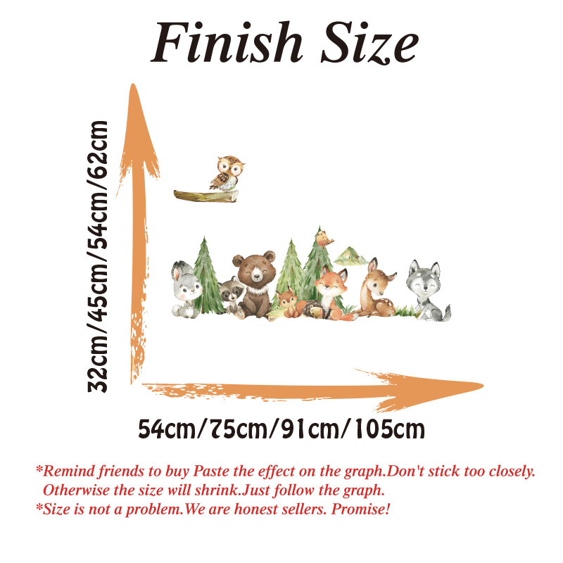 Cartoon Watercolor  Forest Ani - đánh giá và giá Baby Nursery Labels