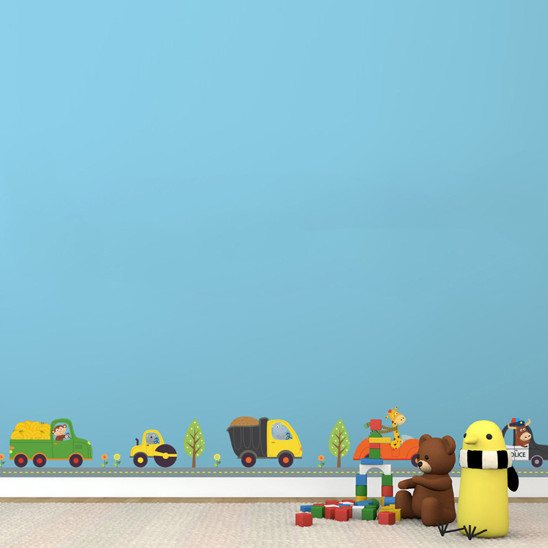 Cartoon Animals Car Wall Stick - đánh giá và giá Baby Nursery Labels