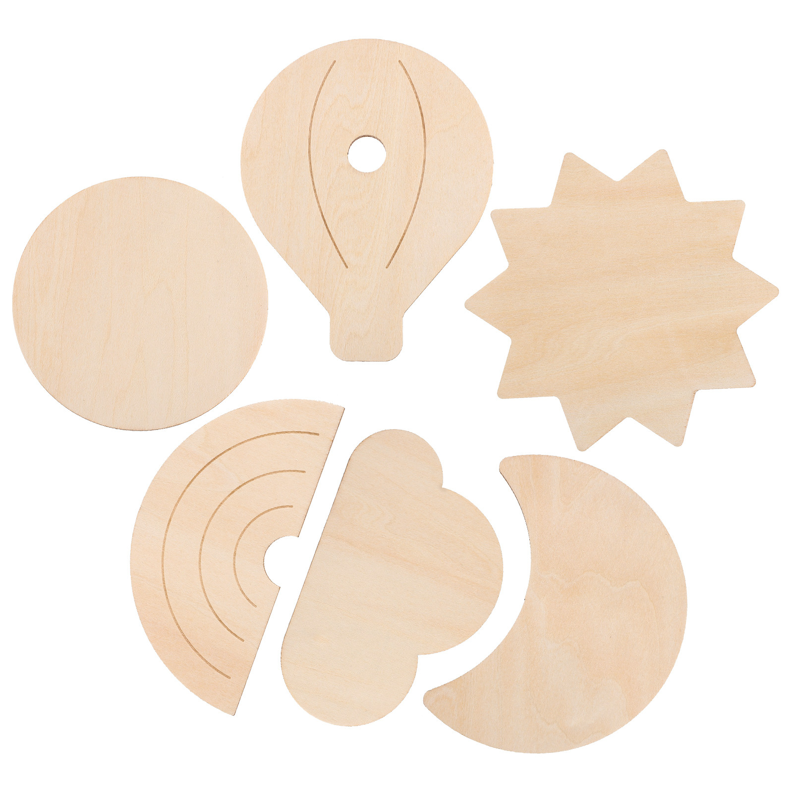 6Pcs Wooden Hot Air Balloon Wa - đánh giá và giá Baby Nursery Hot Air Balloon Theme