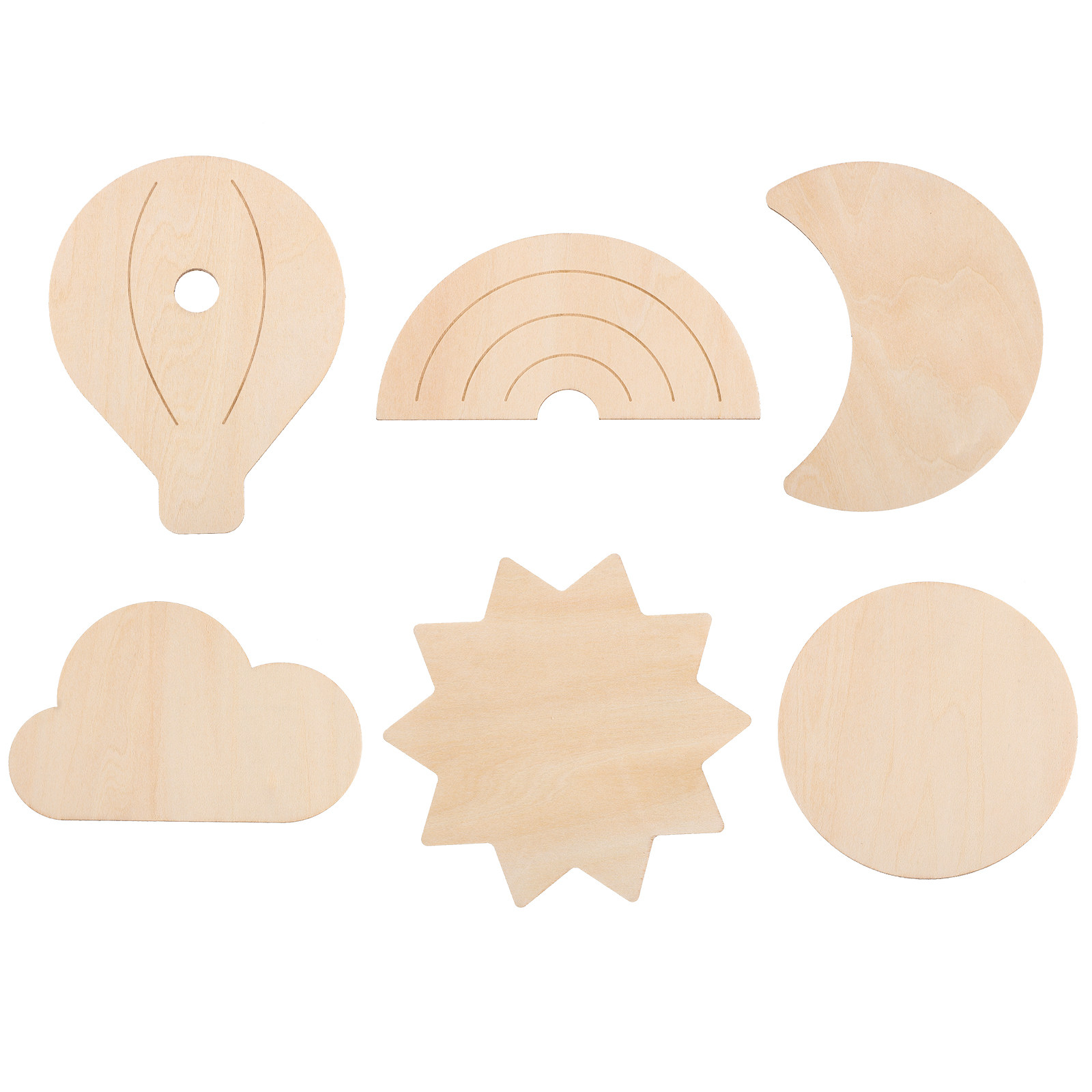 6Pcs Wooden Hot Air Balloon Wa - đánh giá và giá Baby Nursery Hot Air Balloon Theme