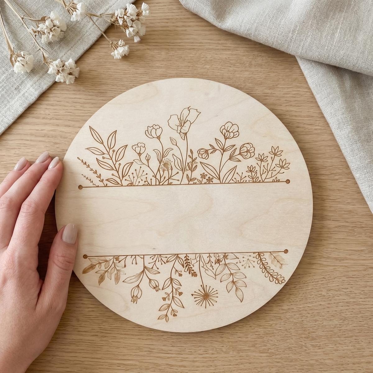 Personalized Floral Round Wood - đánh giá và giá Baby Nursery Baby
