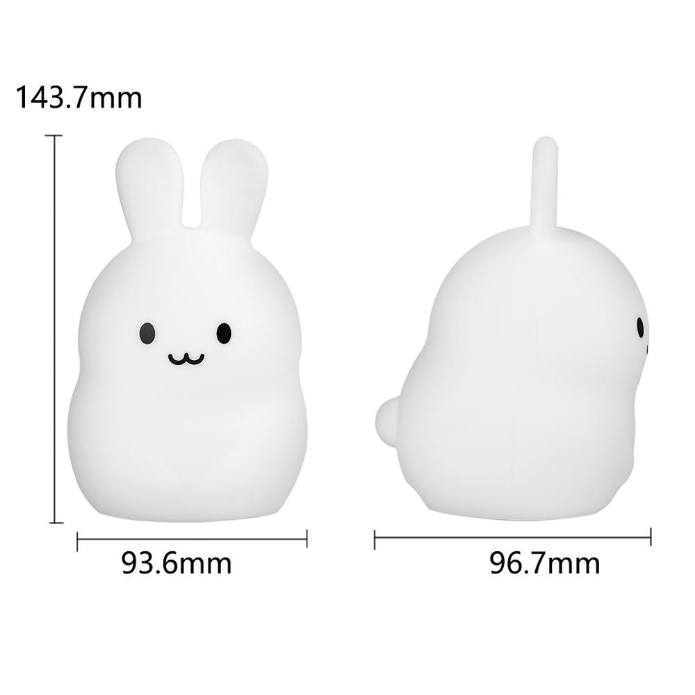 Thỏ Đèn Ngủ LED Cảm Ứng Cảm Bi - đánh giá và giá Baby Nursery Night Light
