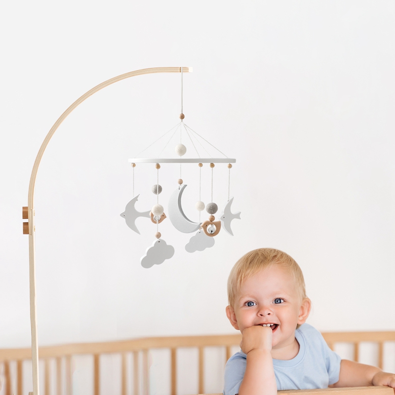 Baby Wooden Bed Bell Bracket M - đánh giá và giá Crib Mobile Musical