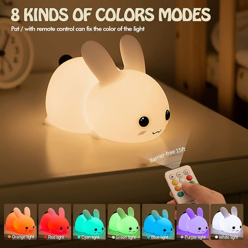 LED Rabbit Night Light Remote  - đánh giá và giá Baby Nursery Night Light