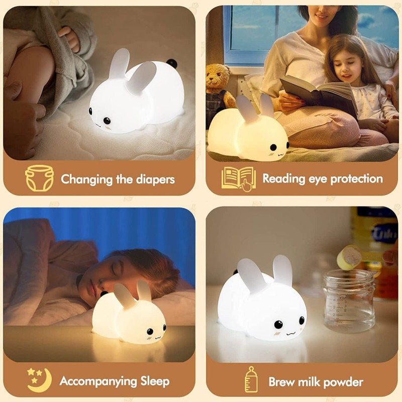 LED Rabbit Night Light Remote  - đánh giá và giá Baby Nursery Night Light