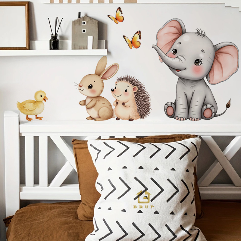 Cartoon Animal Wall Sticker -  - đánh giá và giá Baby Nursery Labels