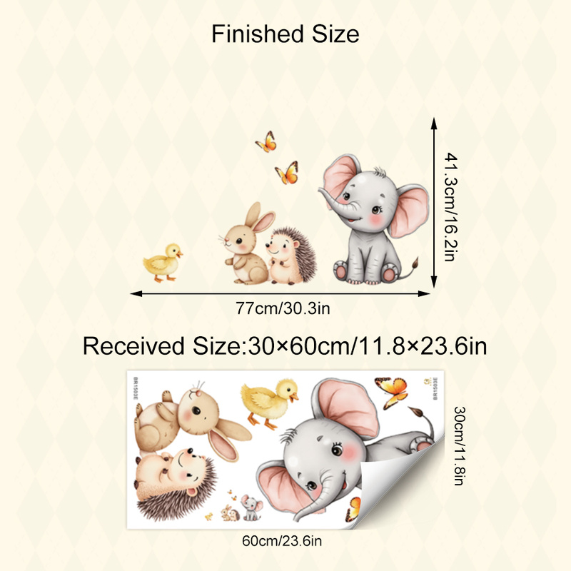 Cartoon Animal Wall Sticker -  - đánh giá và giá Baby Nursery Labels