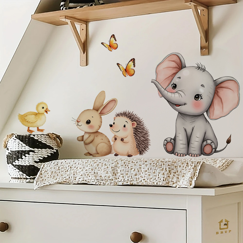 Cartoon Animal Wall Sticker -  - đánh giá và giá Baby Nursery Labels