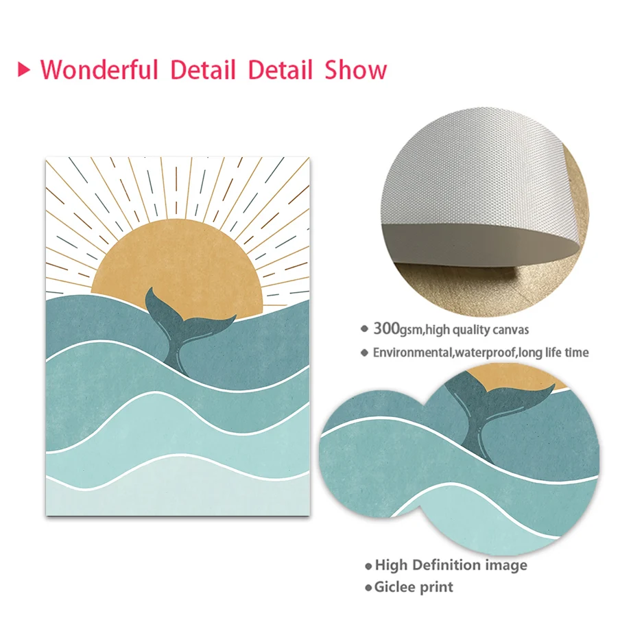 Fish Whale Seagull Sunrise Sun - đánh giá và giá Baby Boy Nursery Quotes