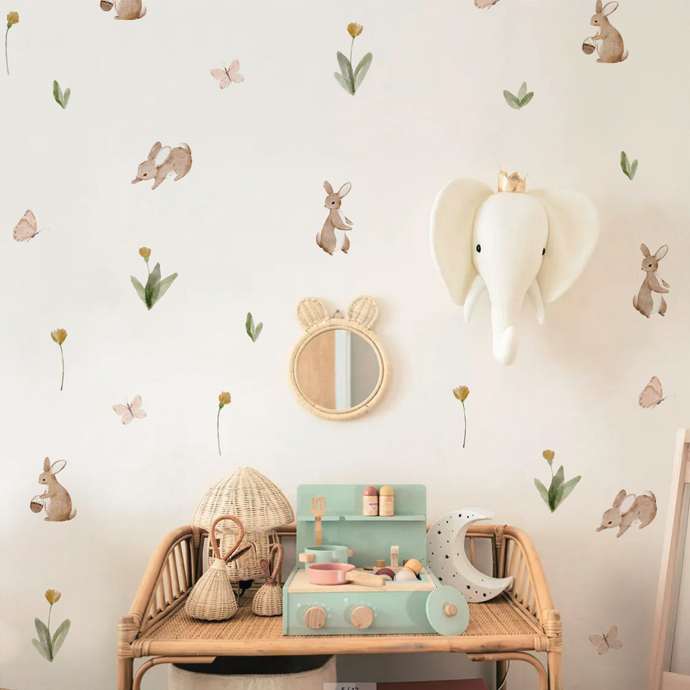 Summertime Watercolor  Cute Bu - đánh giá và giá Baby Nursery Labels