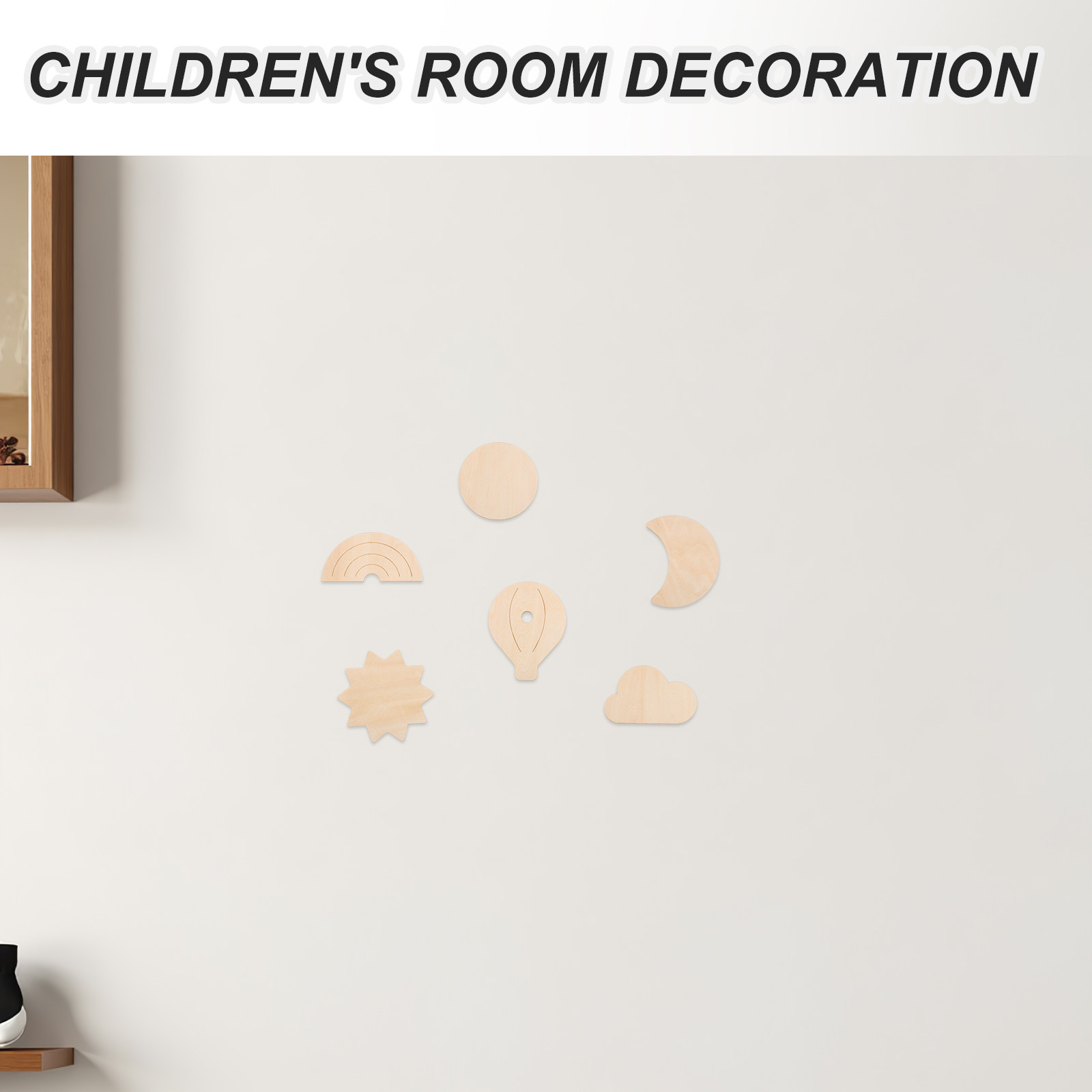 6Pcs Wood Wall Stickers Hot Ai - đánh giá và giá Baby Nursery Hot Air Balloon Theme