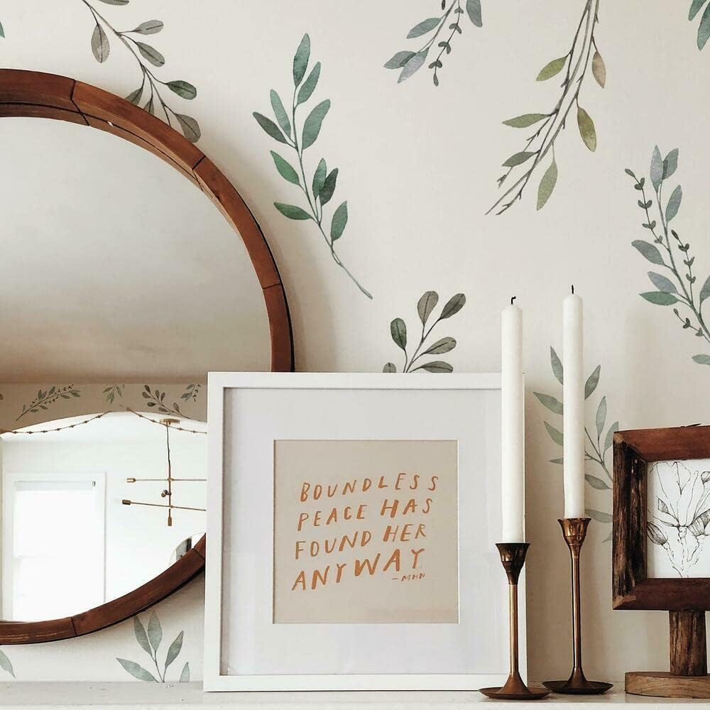 Watercolor Rustic Country Leav - đánh giá và giá Baby Nursery Plants