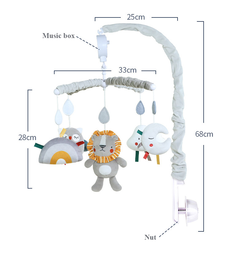 Baby Crib Mobile Bed Bell Ratt - đánh giá và giá Crib Mobile Musical