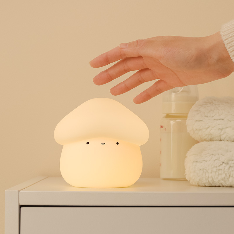 1Pcs Mushroom Head Silicone Ni - đánh giá và giá Baby Nursery Night Light