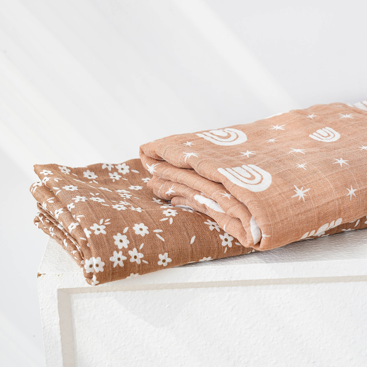 120x110cm 2 Layers Baby Muslin - đánh giá và giá Swaddle Blanket Muslin
