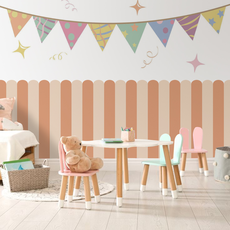 Multicolor Vertical Striped Ar - đánh giá và giá Baby Nursery Labels